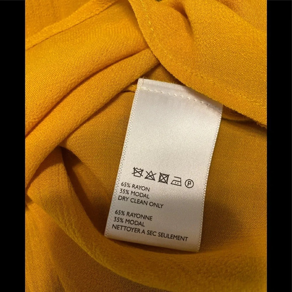 NWT Free People Top Off Shoulder Mustard - Picture 7 of 8